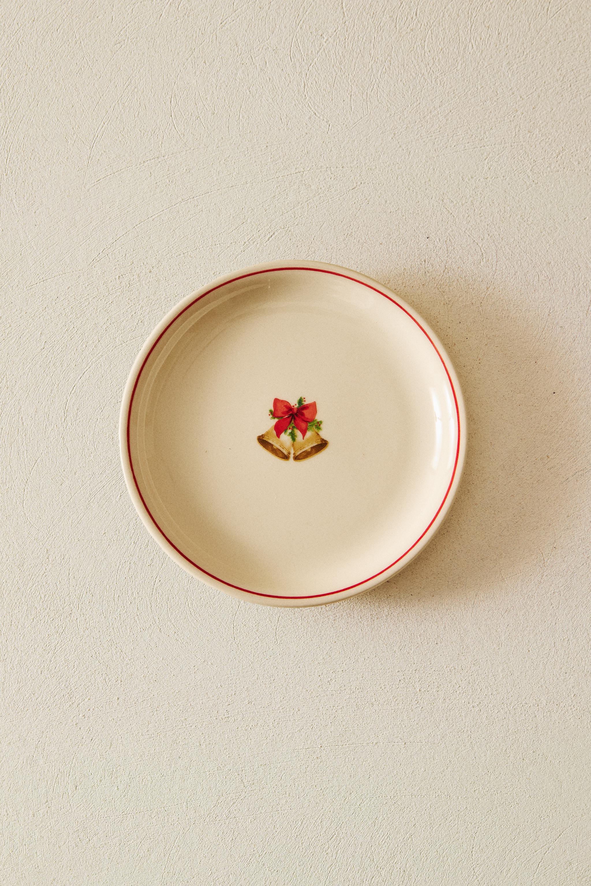 ASSIETTE À PAIN GRÈS MOTIF NOËL